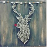 reindeer string art winter christmas