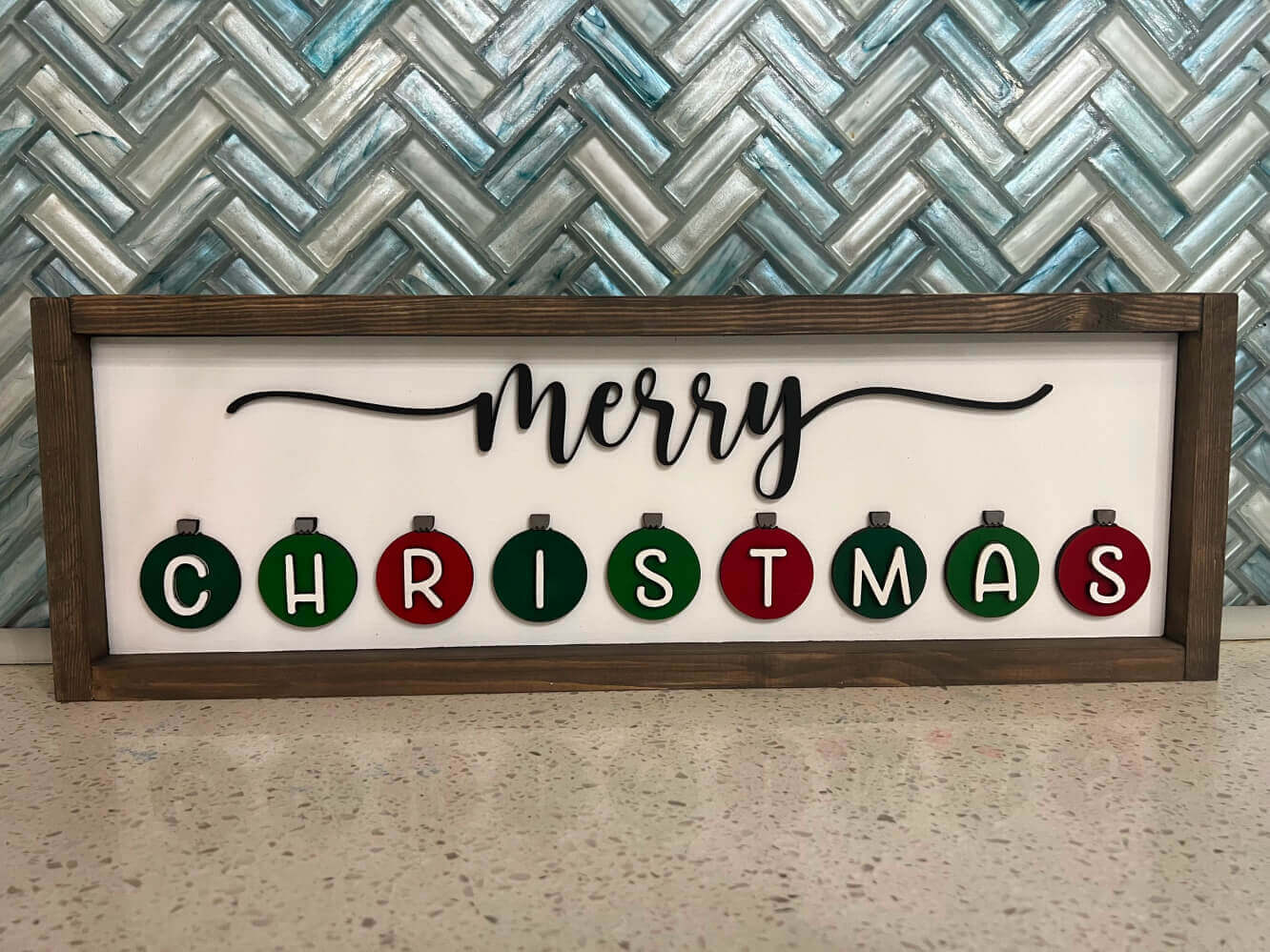 Merry Christmas Ornament Sign